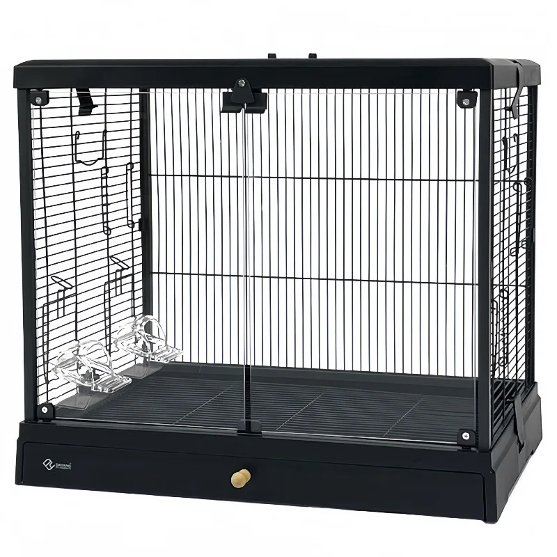 

Large ornamental cage High transparent panoramic glass Household parrot cage Tiger skin Peony Xuanfeng
