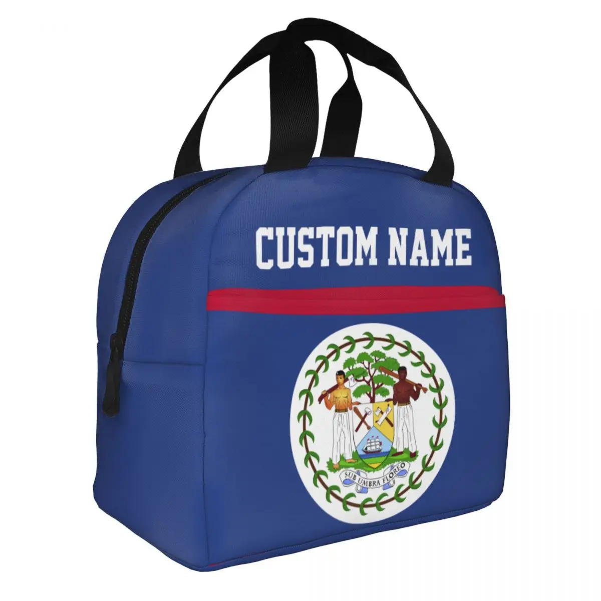 

Custom Name Belize Lunch Bag Cooler Tote Bag Insulated Thermal Lunch Box Reusable for Men Boys Teen Girls Picnic Travel Work