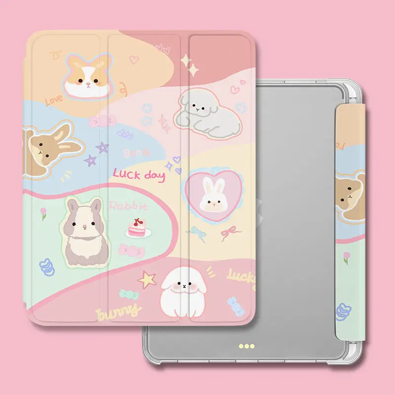 Cartoon Rabbit For Samsung Tab S7 S8 S9 11 Plus S10 S9 12.4inch Case Smart Cover For Tab A9 8.7 Cartoon Rabbit For Samsung Tab S7 S8 S9 11 Plus S10 S9 12.4inch Case Smart Cover For Tab A9 8.7