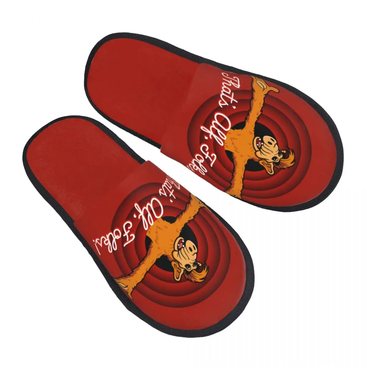 Custom That's Alf Folks Soft Memory Foam House Slippers Women Alien Life Form Sci Fi Tv Show Cozy Warm Anti-skid Sole Slipper