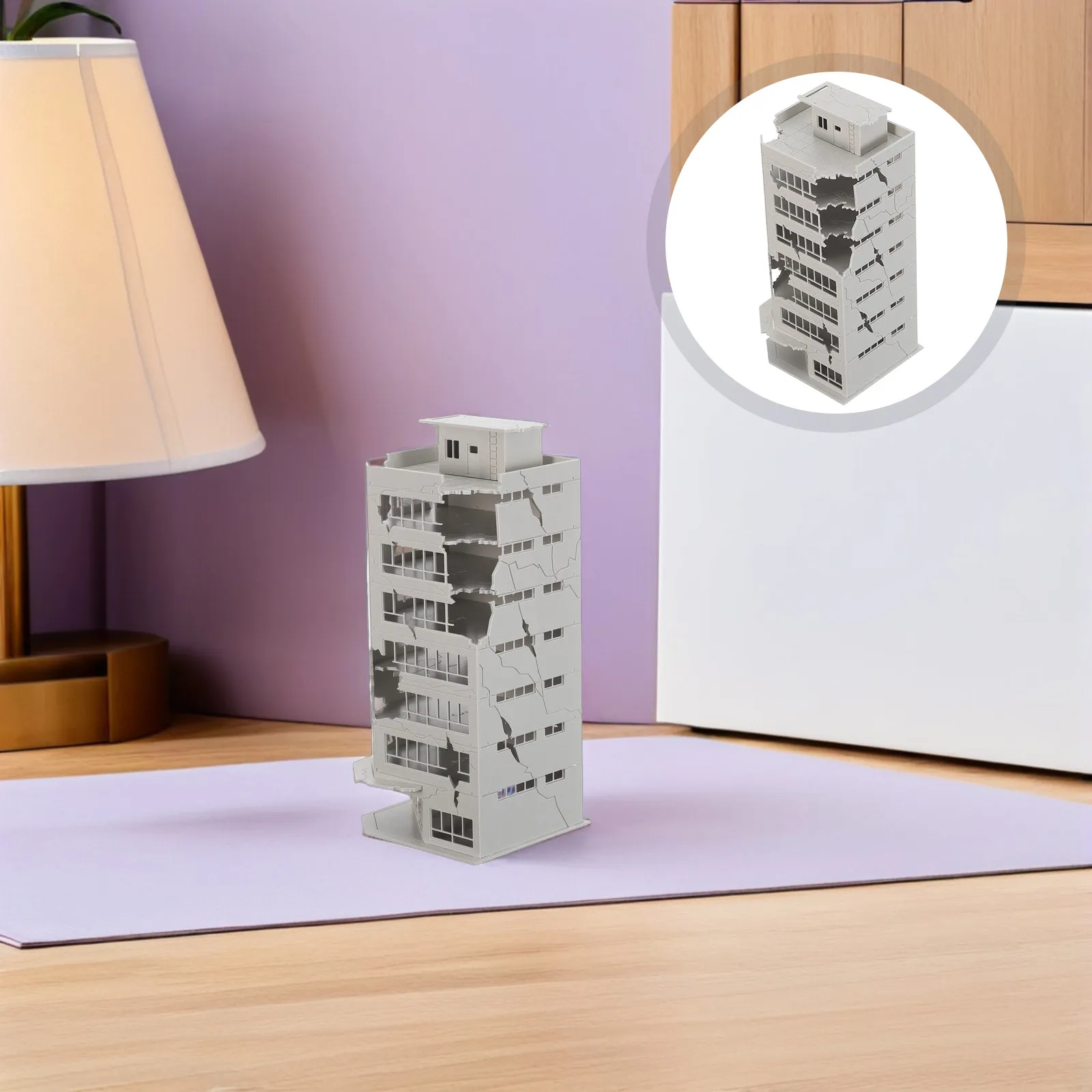 

Battle Damaged Architectural Building Ruin Scene Scale Set for Wargaming Terrain Tabletop Battlefield Decoration
