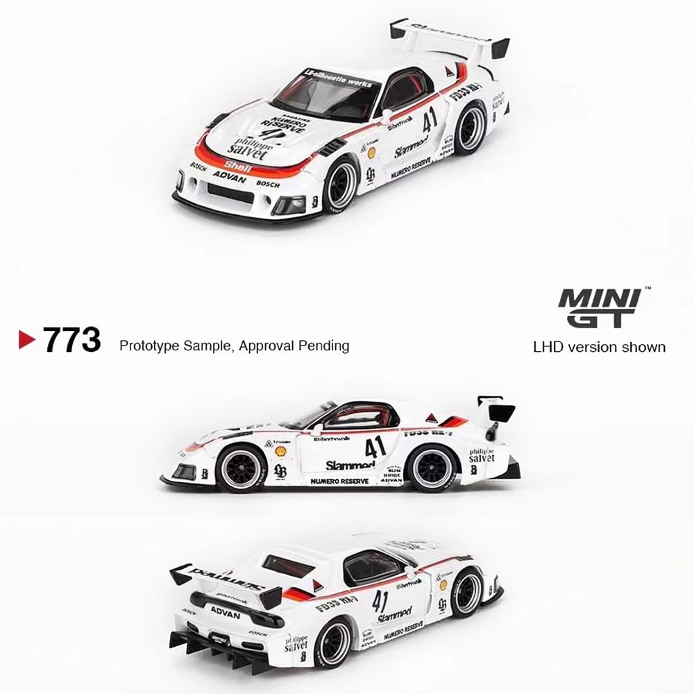 

MINIGT 1:64 Mazda RX-7 LB-Super Silhouette Liberty Walk Alloy Diecast Car Model Toy Collection Ornaments Christmas Gifts