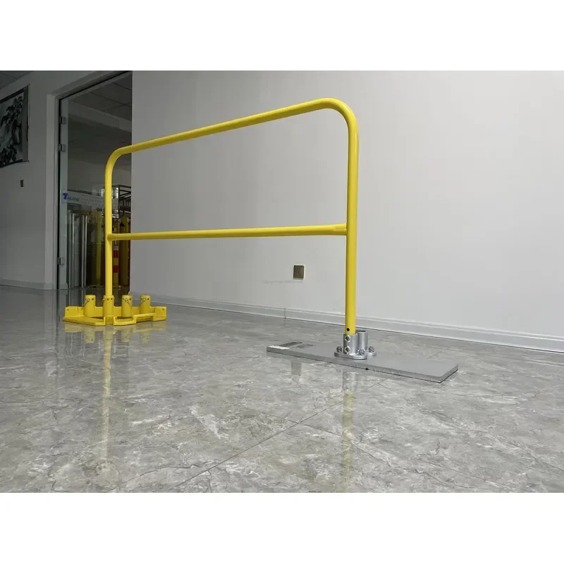 Steel Guard Rail 4-Way Base Portable Safety Railings for Roof Fall Protection Pedestrian Temporary Security Barriers