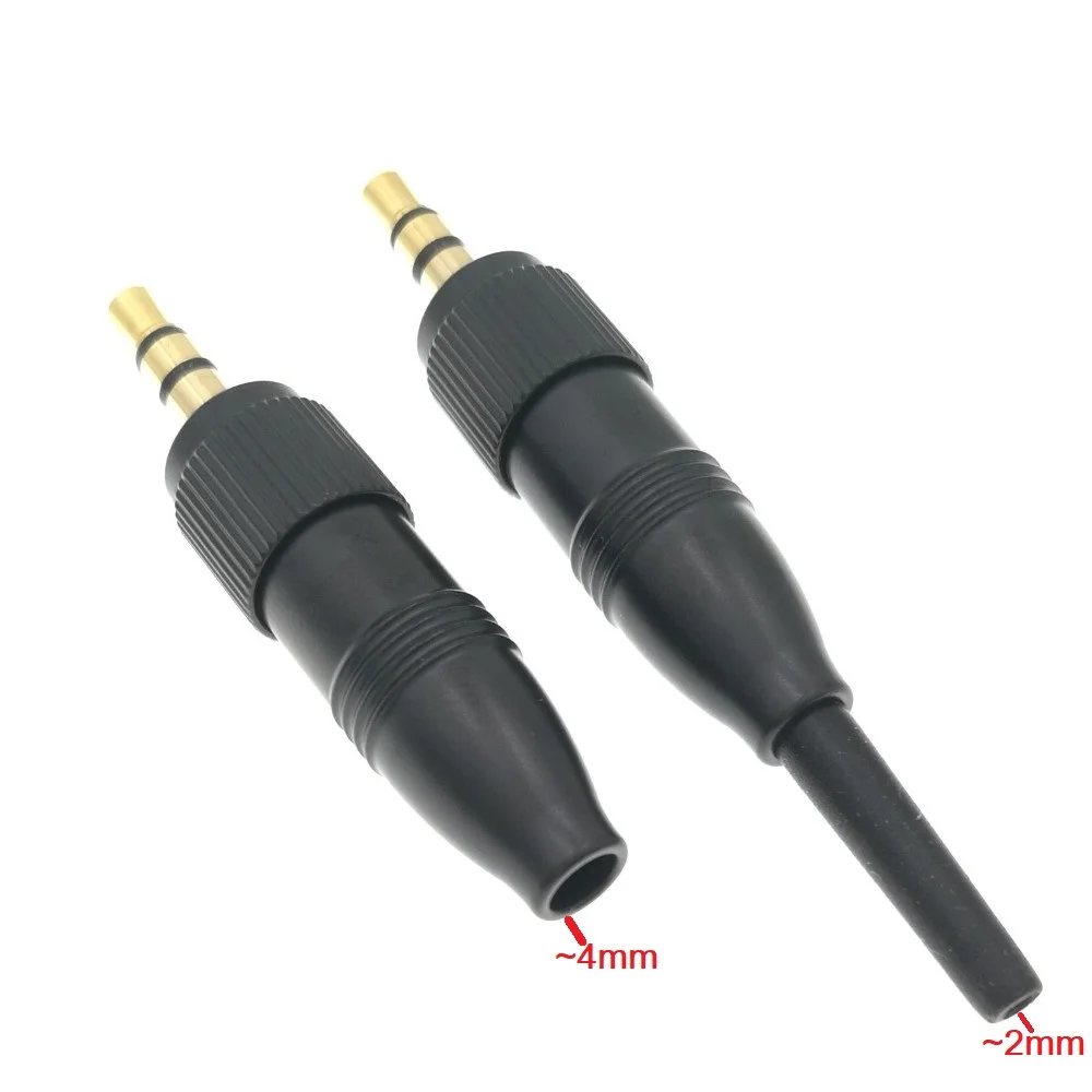 10 sztuk czarny 3.5mm 1/8 \'\'śruba radia blokowanie Audio złącze blokady dla Sennheiser Sony Nady Audio2000S Mic zapasowa przejściówka Adapter