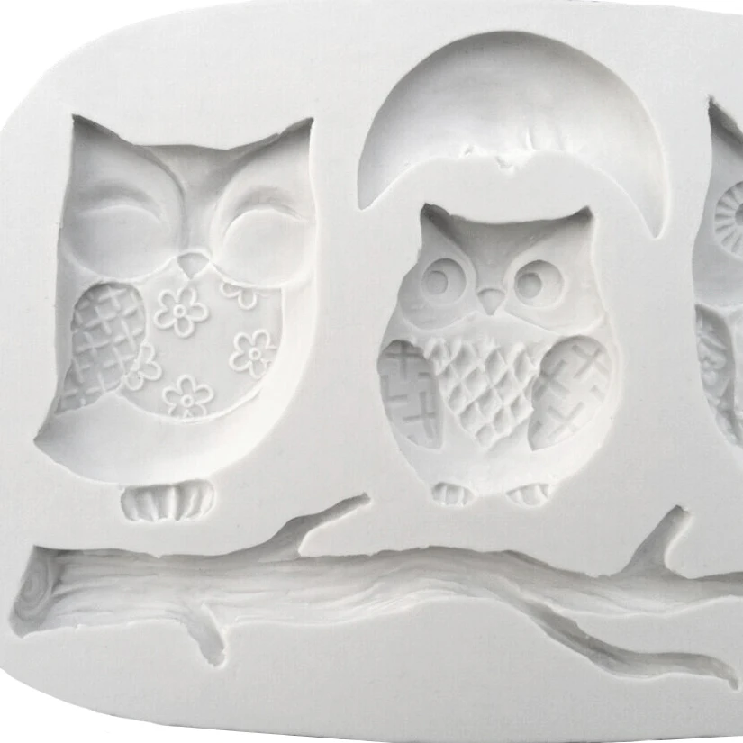 Owl Silicone Sugarcraft Mold Resin Tools Chocolate Cupcake Baking Fondant Cake Decorating Tools