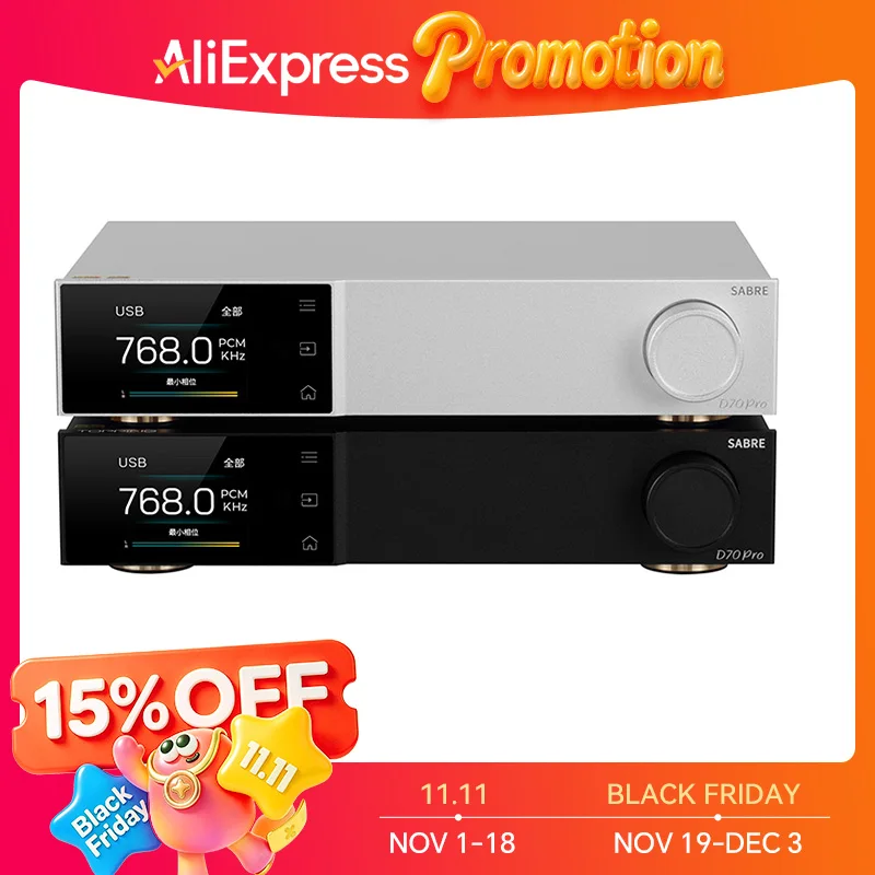 TOPPING D70 PRO SABRE DAC ES9039SPRO XU316 Bluetooth 5.1 LDAC Aptx-Adaptive HiFi Decoder with Remote Control