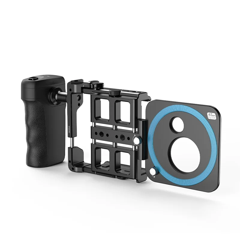 

SQPP-Mobile Phone Live Bracket Cage Smart Bluetooth 1/4”Threaded Hole/Cold Shoe Interface For Video LED Mic Tripod