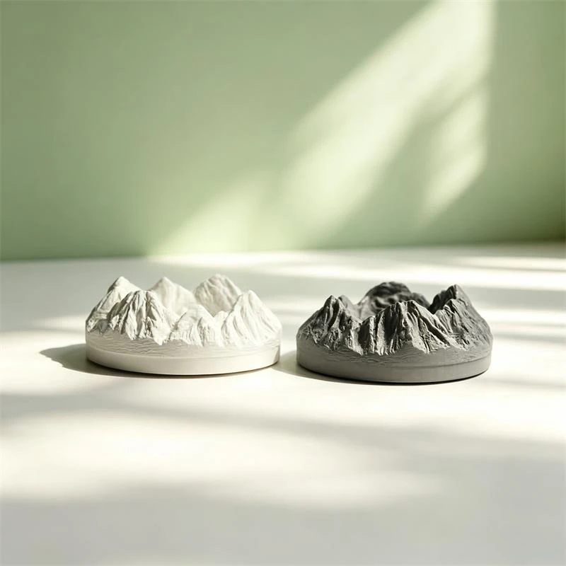 Snow Mountain Shape Candle Cup Silicone Molds DIY Cement Clay Flowerpot Plaster Storage Tray Home Decoration Mold