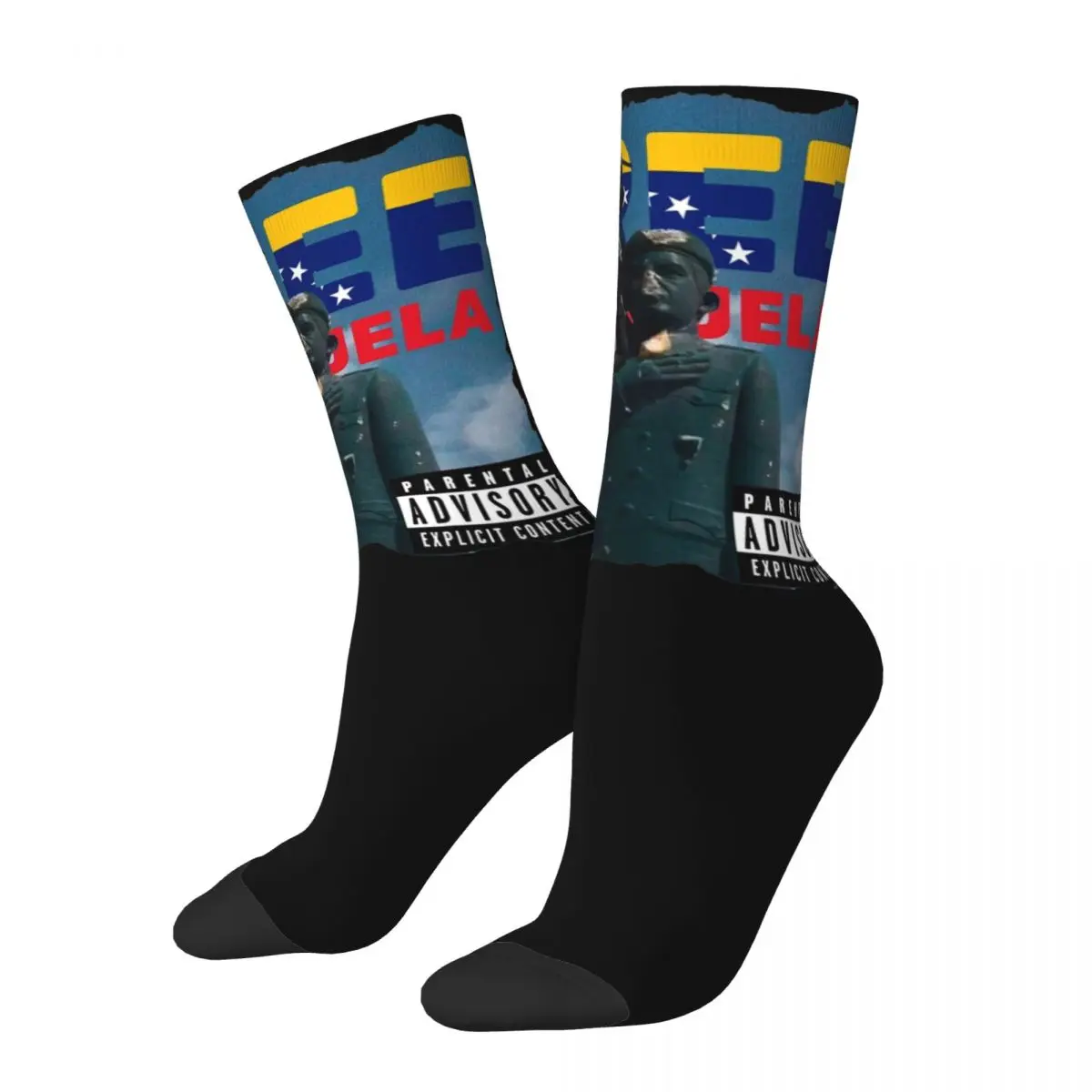 Free Venezuela! Proud Venezuela Flag Design Theme Crew Socks Merch for Unisex Flexible Sock