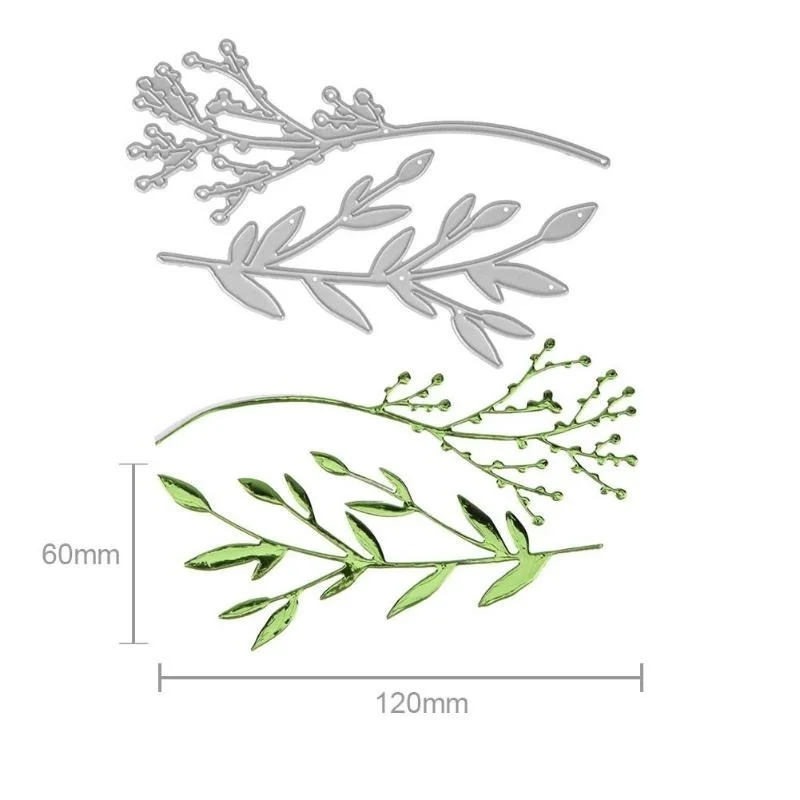 2pcs/set  Branches DIY Metal Cutting Dies Scrapbooking Album Photo Decorative Embossing Crafts Paper Card