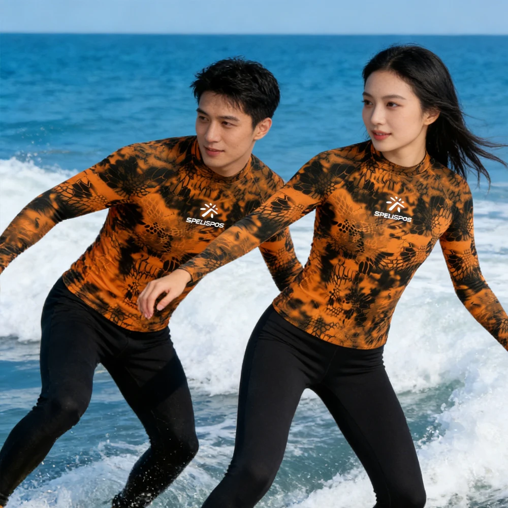 

Women's and Men's Long Sleeve Beachwear Luxury Rashguard Surfing Clothing High Quality Swimming T-shirt for Tour Water Sport