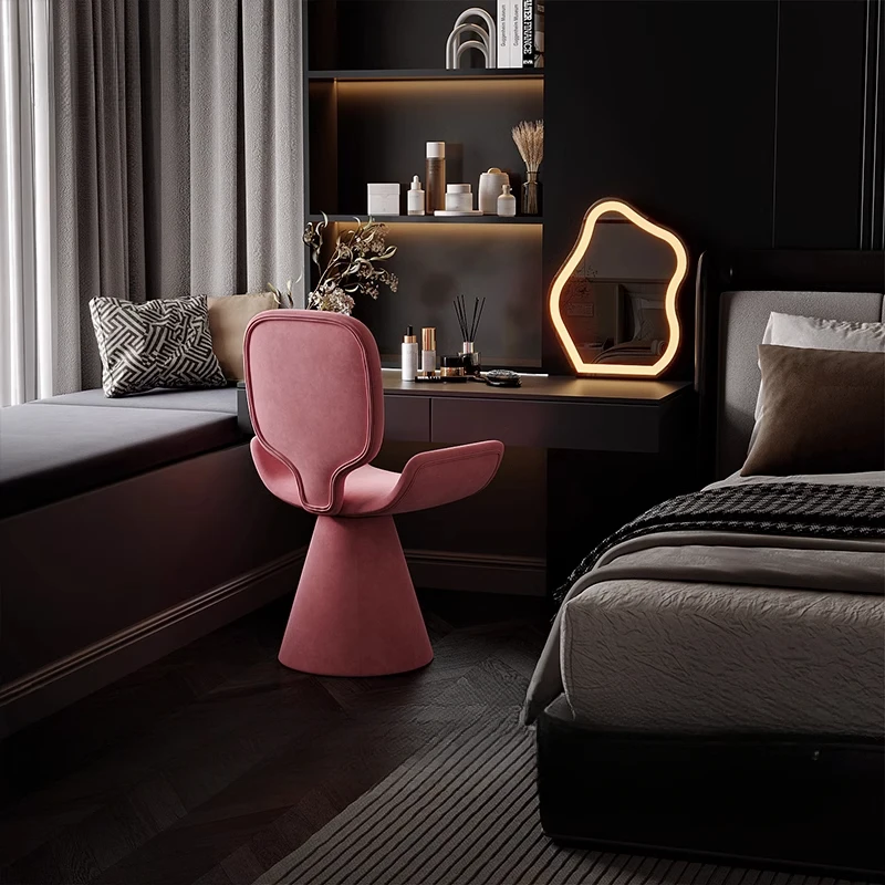 

Bedroom light luxury premium makeup stool master bedroom simple backrest dresser stool home