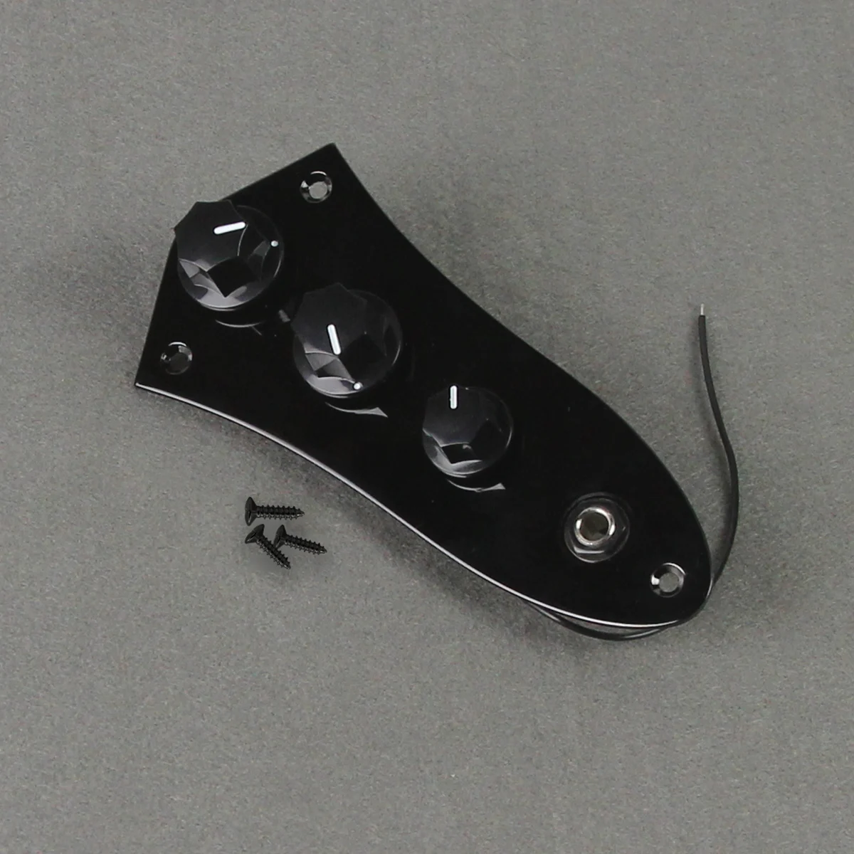 FLEOR JB Bass Loaded Prewired Control Plate For 4 String Bass, Chrome/Black