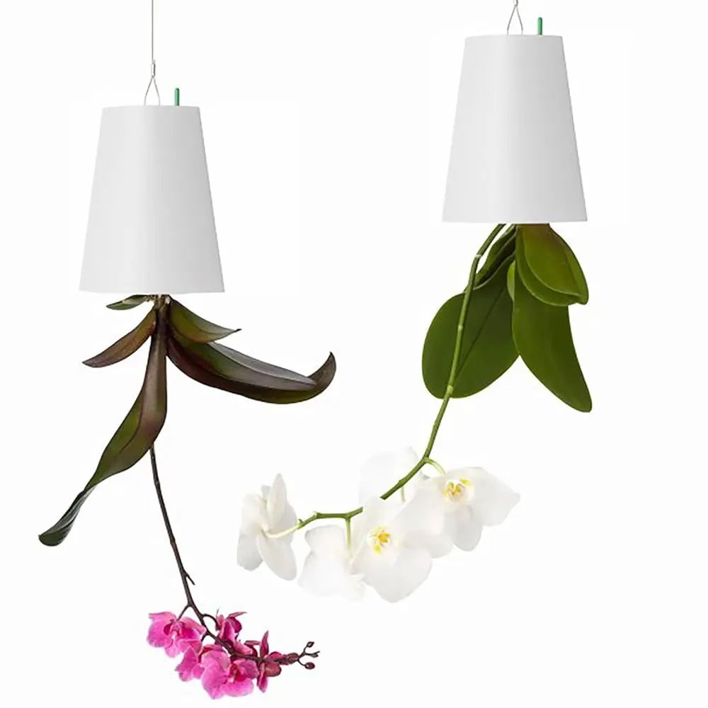 

2 шт. Подвесные кашпо для цветов (белые) – для балкона, сада, домашнего декора