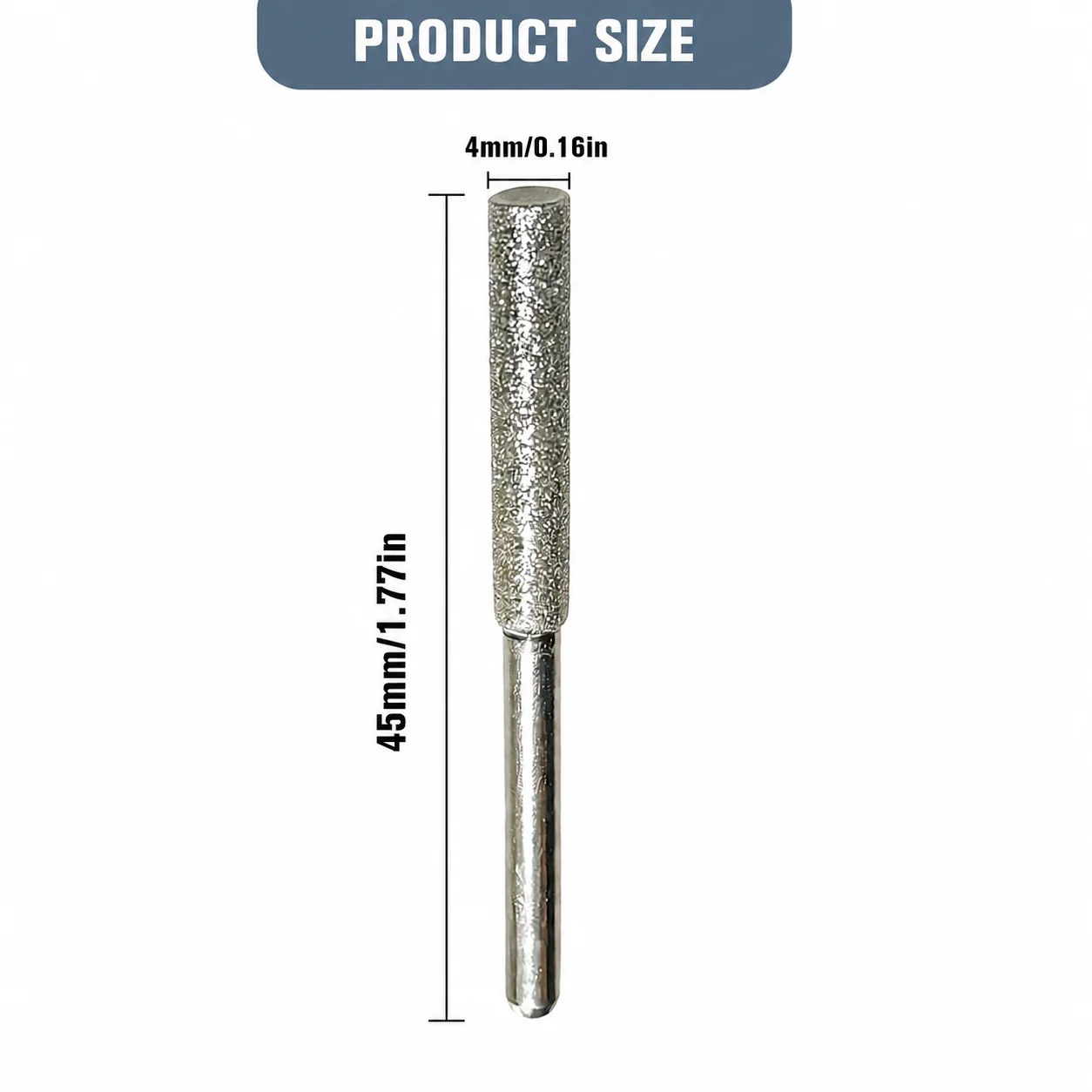 20PCS 4mm Diamond Coated Cylindrical Files, Chainsaw Sharpening Stones for Rotary Tool Grinding, Carving & Metal Wood Shaping