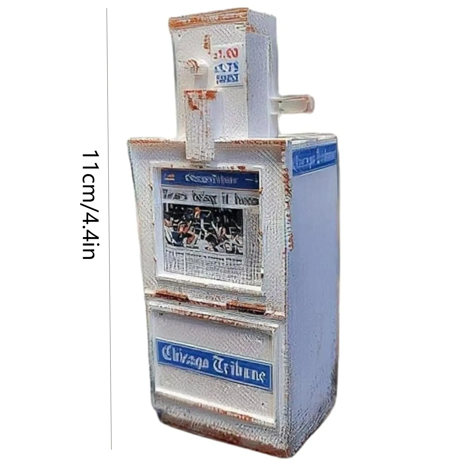 هاتف أمريكي مصغر مصنوع يدويًا بمقياس 1:12 للهاتف العام لعبة معدنية صغيرة صندوق بريد صغير نموذج ديكور مكتب منزلي