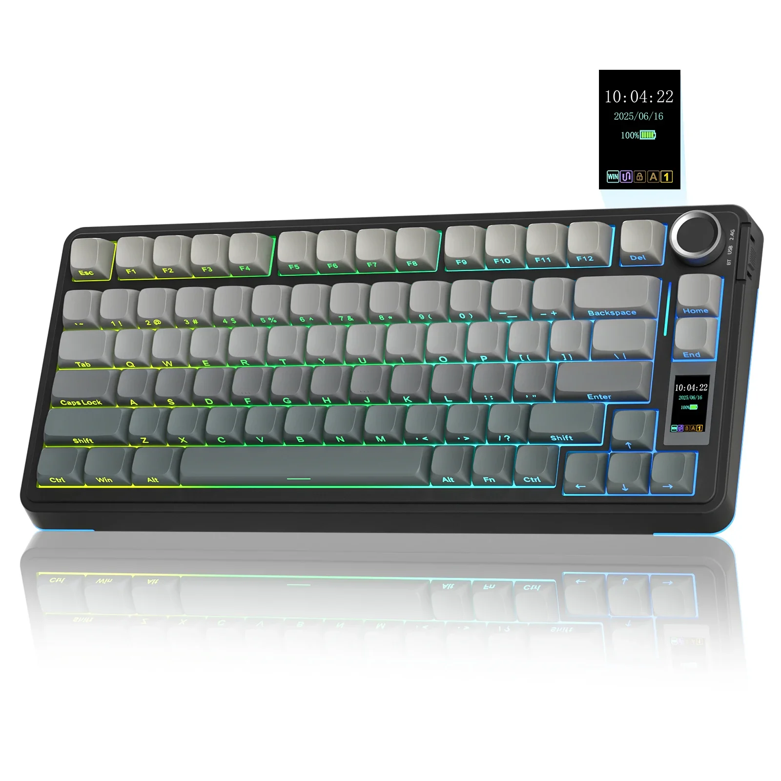 AULA S75Pro 75% Gaming Keyboard RGB Light With TFT Screen Hot-Swappable Mechanical Keyboard for Gaming & Office