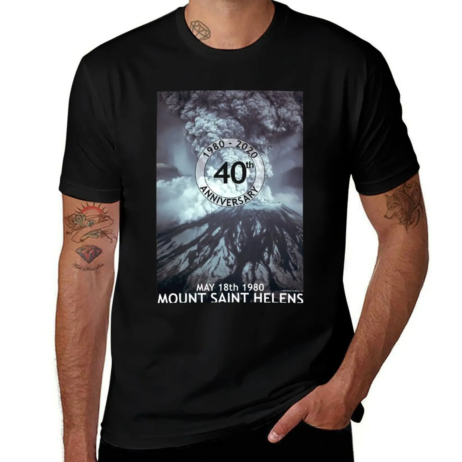 Mount Saint Helens 40th Anniversary T-Shirt man t shirts for men funny t shirts man t shirts for man cotton soft T-shirt