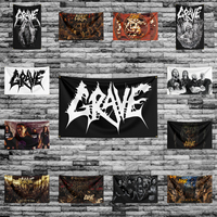 3x5 Ft Heavy Rock Band-G-Graves Flag Polyester Digital Printing Banner for Bedroom Wall Art Out Door Tapestry Decoration