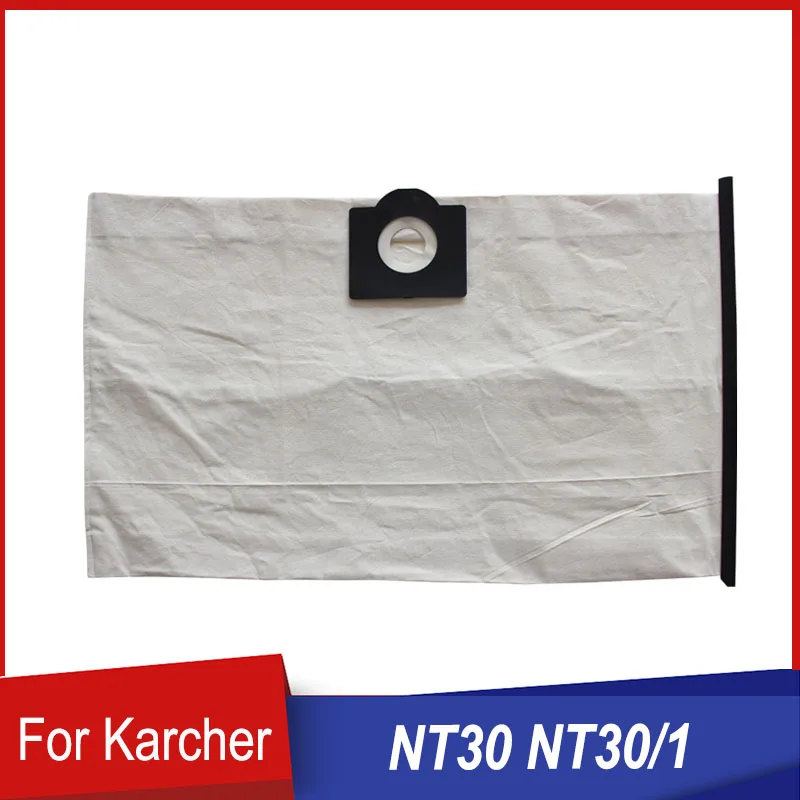 Washable Dust Bags Cloth Bag Compatible For Karcher NT30 NT30/1 Vacuum Cleaner Parts Non-Woven Dust Filter Bag Accessories