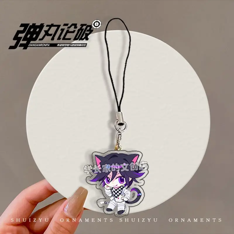 Anime Danganronpa Komaeda Nagito Cadena de cuerda para teléfono Cosplay mochila adorno colgante regalos de cumpleaños para niños y niñas