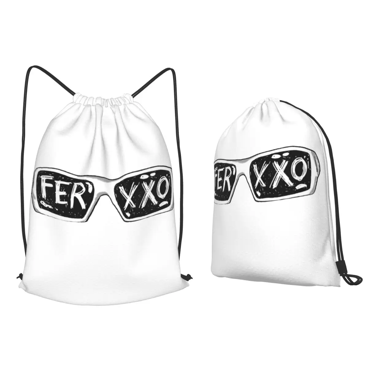 Ferxxo Glasses - Feid Logo Classic Sticker Backpacks Fashion Drawstring Bags Sports Bag Book Bags for Man Woman Students