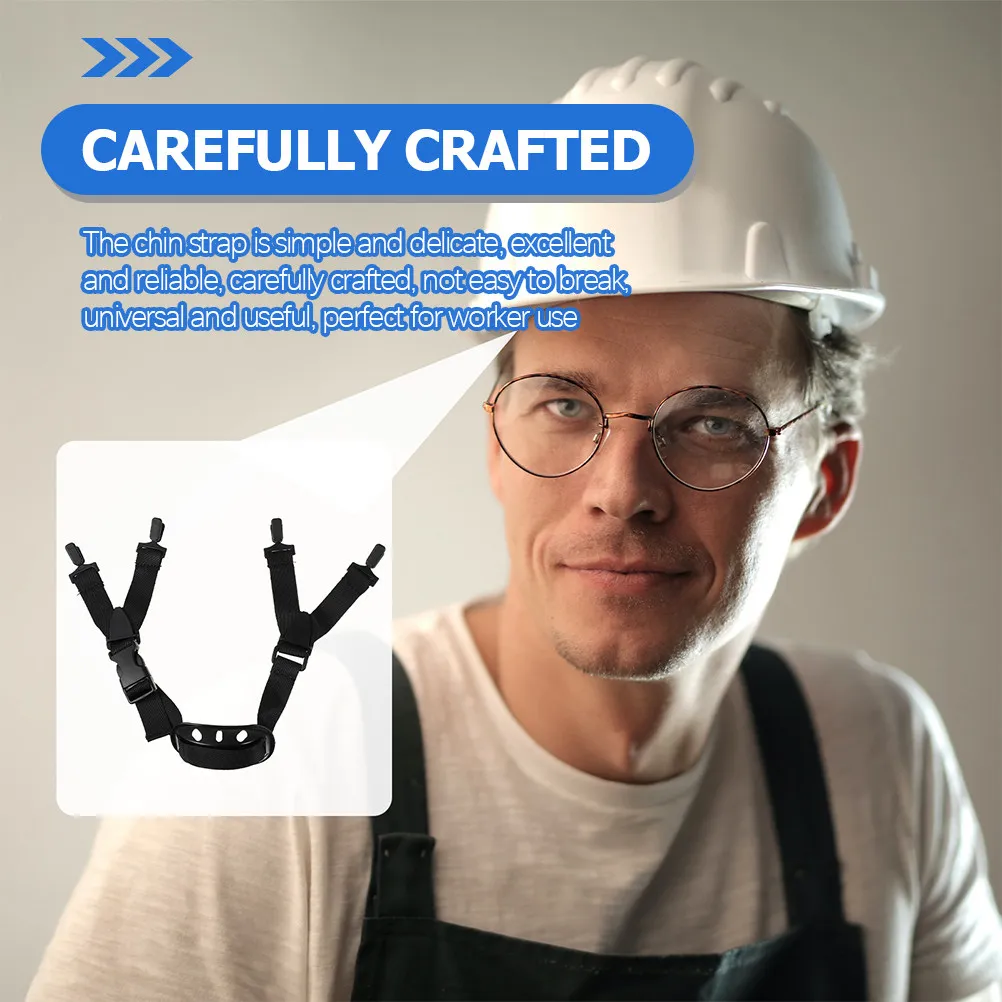 

Black Elastic Hard Hat Universal Chin Strap Adjustable Band Replacement Safety Strap for Workers Chin Straps
