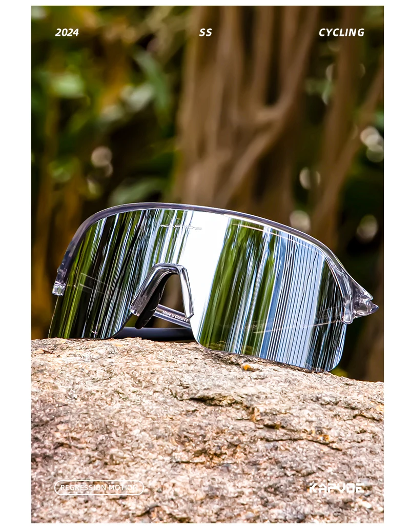 Kapvoe Sonnenbrille für Herren, Fahrradbrille, Fahren, Fahrradbrille, Radfahren, Damen, Straße, Mountainbike, Outdoor, Sportbrille, UV400 – Detail 12