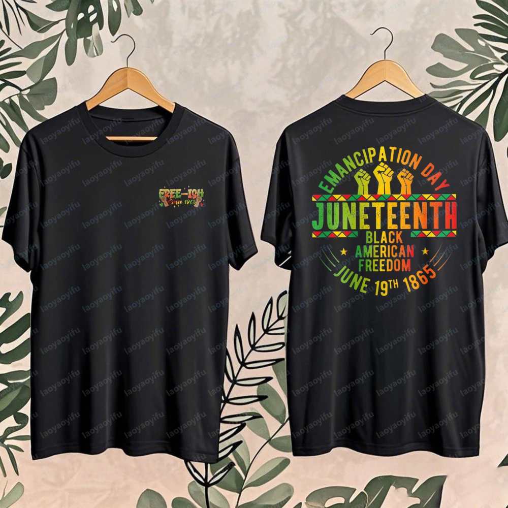 Stunning Juneteenth Emancipation Art Shirt Chic Historical Cotton Tee Trending Black Lives Matter Streetwear Men's Clothing