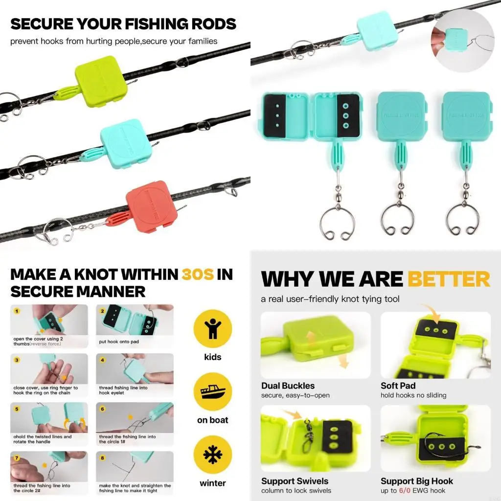 

Universal Hook Tying Device with Barbed Guard for Professional and Anglers W89F