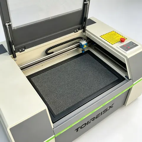 TOIREISX 50W CO2 Laser Engraver 600*400mm 700mm/s 0.01mm High Accurancy 6040 Tabletop CO2 Laser Cutting and Engraving Machine for Wood Acrylic PVC Leather Fabric