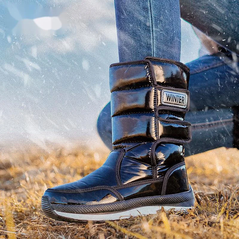 2023 Women Boots Winter 30% Wool warm Thickened Cotton Shoes Lightweight Anti-slip Snow Boots For Female Waterproof Botas Shoes