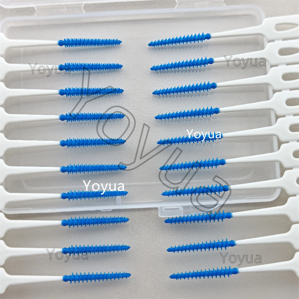 40x20 قطعة/صندوق فرشاة بلاستيكية بين الأسنان من السيليكون أعواد أسنان الأسنان مع أدوات تنظيف الفم الملولبة #5