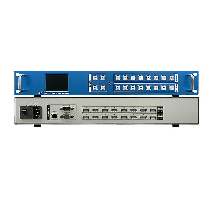 4K for Matrix Switcher 8x8 4x4 Configuration with Metal Housing Supporting HDCP1.4 and for 1.4 Protocols