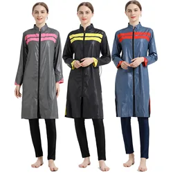 Women Muslim Burkini Swimsuit Modest Swimwear Islamic Long Sleeve Full Cover Hijab Flower Dress Top Cap Swim Pants ​Bathing Suit