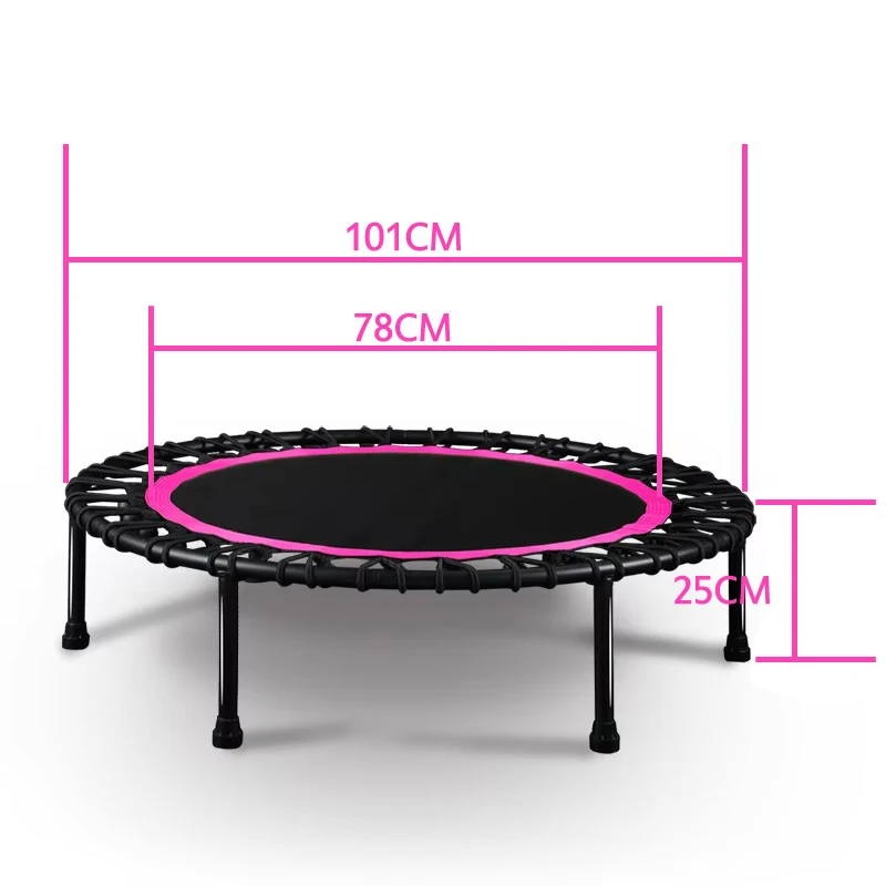 40 Inch Foldable Exercise Trampoline for Adults, Fitness Rebounder for Indoor Cardio Workout Training Home Gym
