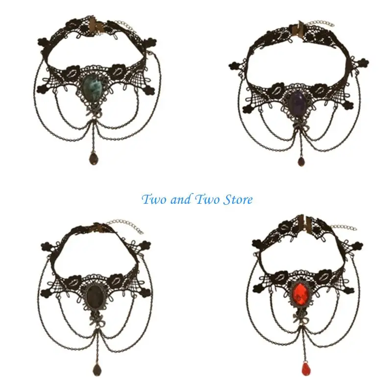 

HX6F Lightweight Comfortable Lace Necklace For Sensitive Skin And Everyday Activities