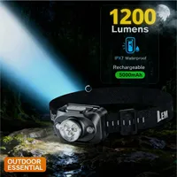 Strong Light Headlamp Portable LED Sensor Headlamp USB Rechargeable Head Flashlight Outdoor Camping Fishing Emergency Lantern