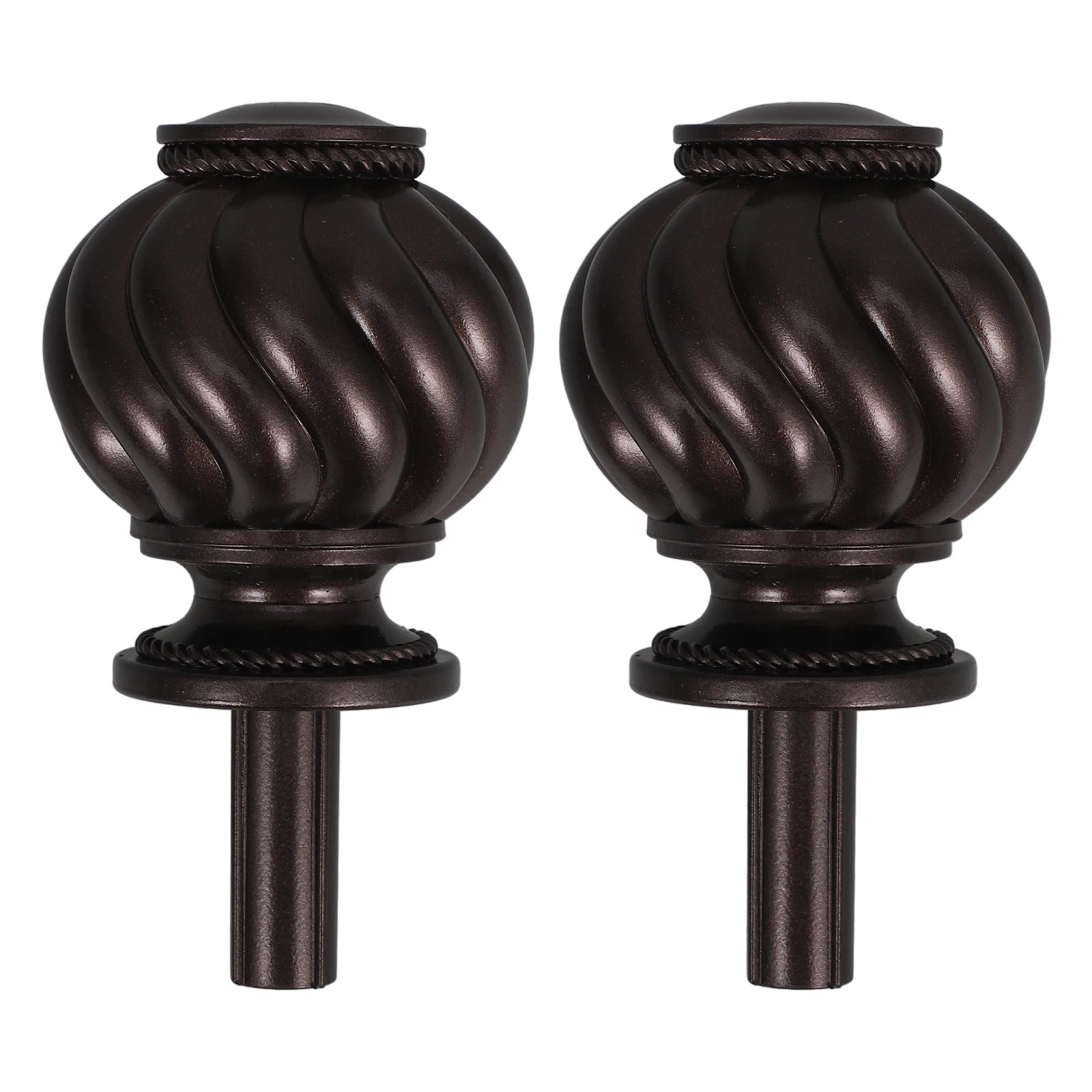 

2 Pcs Curtain Rod Seal Closet Pole End Caps Accessories Ends Decorative Plastic