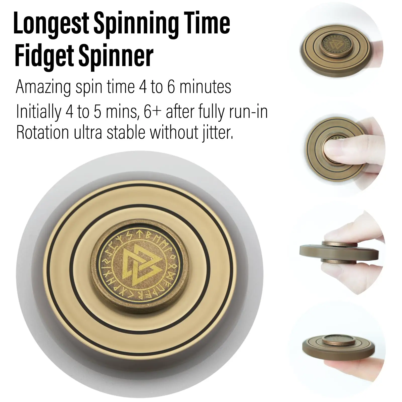 EDC Play Metal Fidgets Spinner voor volwassenen, zwaar metallic messing Figette Spin Stress Relief Speelgoed voor autisme ADHD Anti-stress