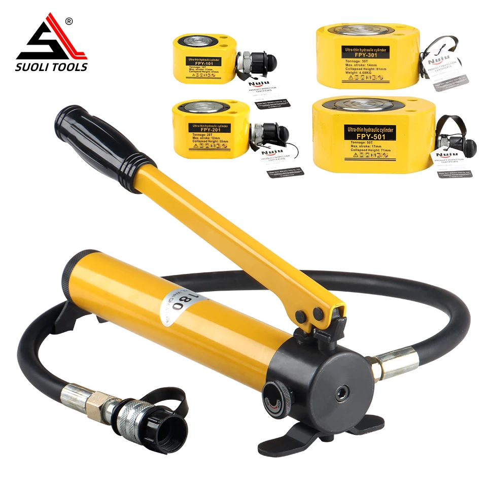 10T20T30T50T ultra-thin hydraulic cylinder, detachable hydraulic jack, small mini detachable horizontal manual hydraulic top