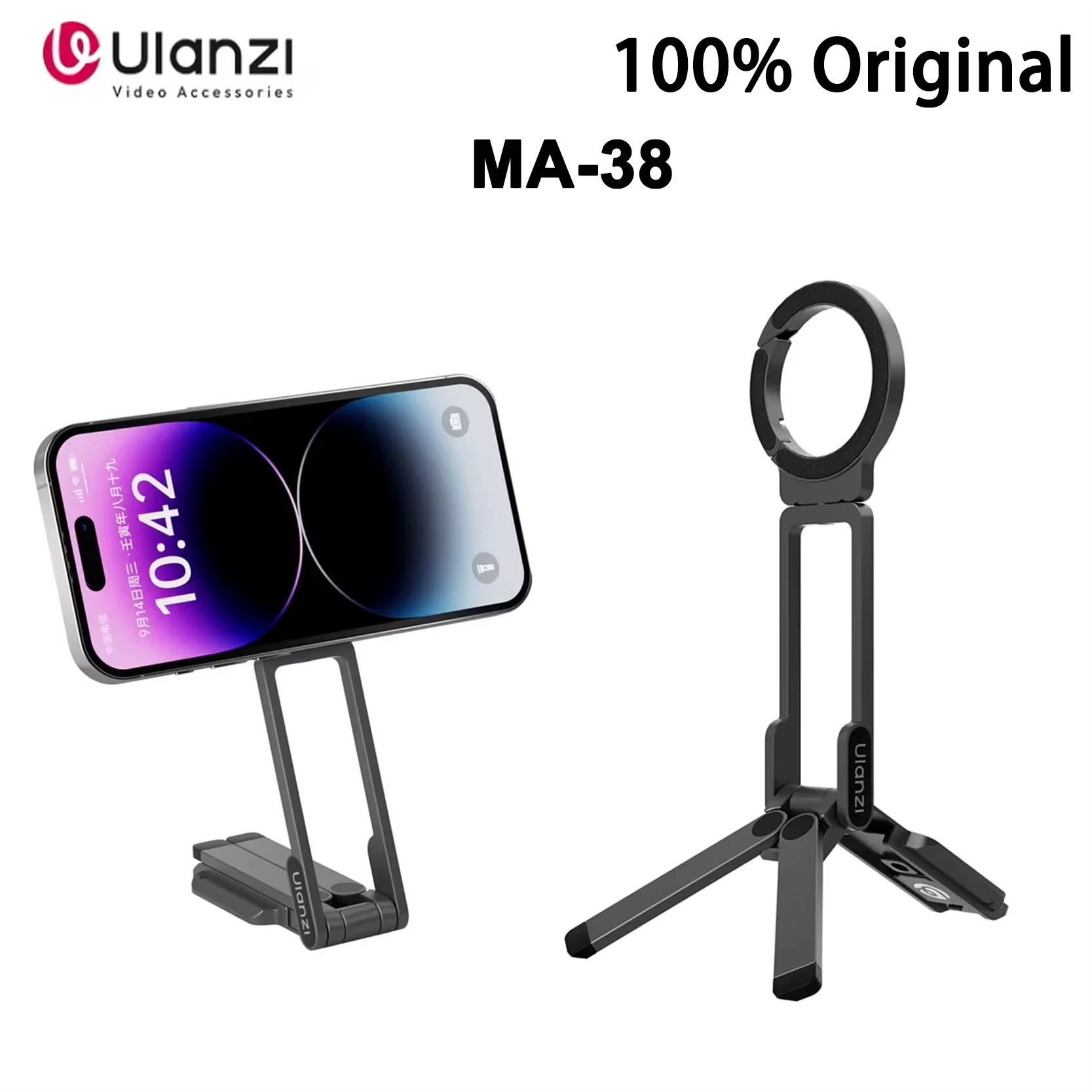 

Original Ulanzi MA38 Magnetic Phone Stand Snap Mode Hidden Hook Slope Wall Mountable For iPhone 16 15 14 Handheld Tripod