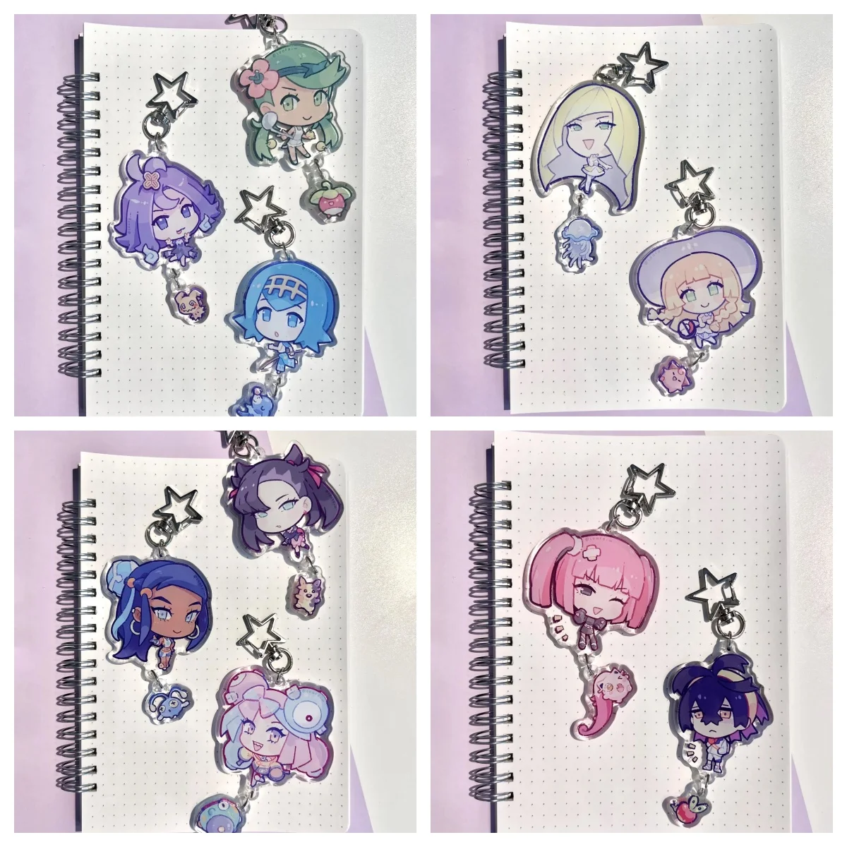 Porte-clés en acrylique recyclé pour Nessa Marnie Giovanni Iono, porte-clés anime, pendentif de sac à dos, pendentif couple, cadeau classique de dessin animé