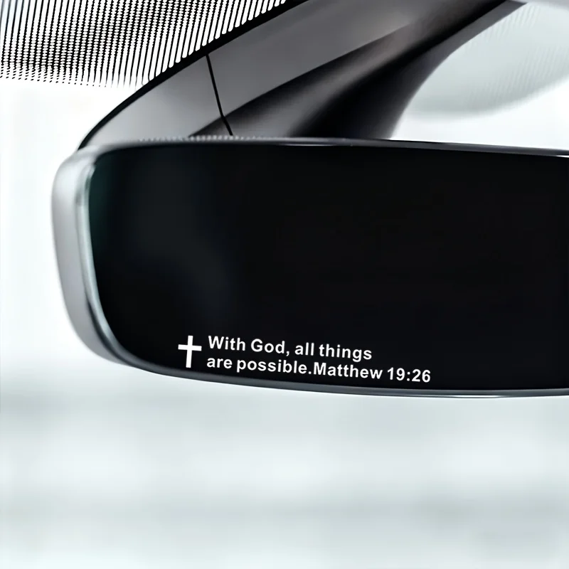 With God All Things Are Possible Sticker Christian Faith Car Mirror Vinyl Decal Windshield Laptop Phone Cup Decoration