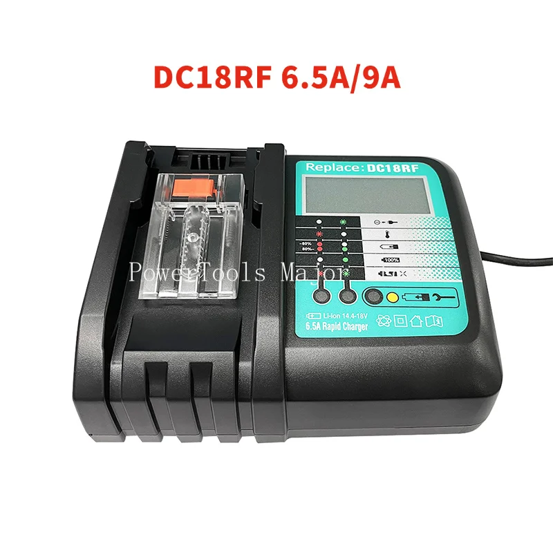 

6.5A/9A DC18RF Li-ion Super Fast Charger for Makita 14.4V-18V Lithium Battery BL1860B,BL1830,,BL1415,BL1440 with LED Screen