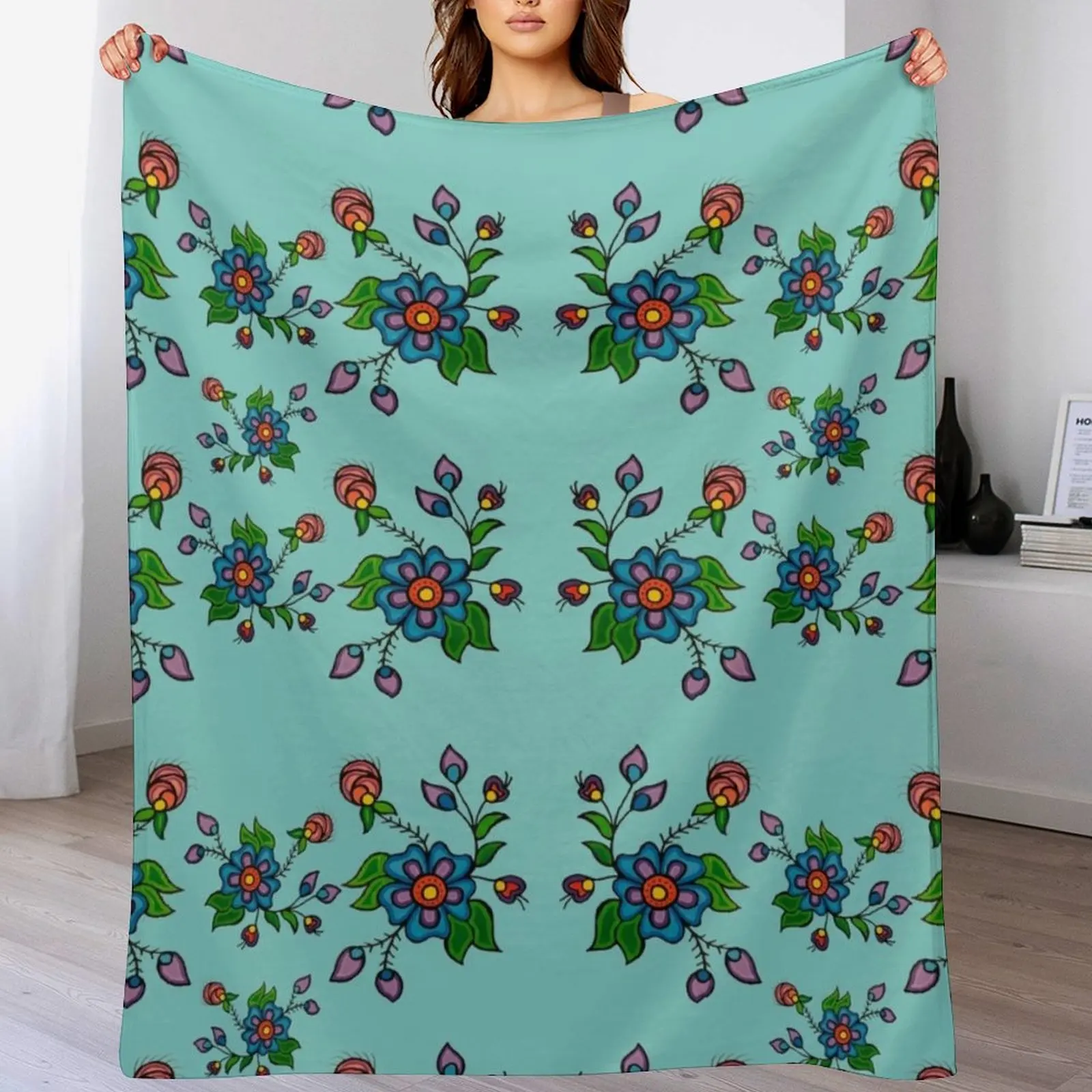 Best Friend Blooming Throw Blanket Summer Cool Breathable Blanket for Sleeping