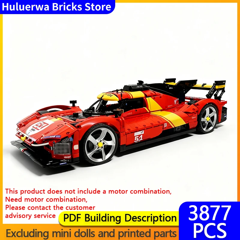 

Speed Racing Car Model MOC Building Bricks 499P WEC IMSA Le Mans Modular Technology Gifts Holiday Assemble Children Toys Suit