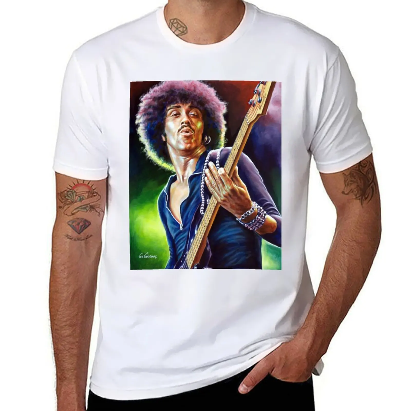 

Thin Lizzy Phil Lynott original painting T-Shirt essential t shirt men t shirt cotton 100% T-Shirt