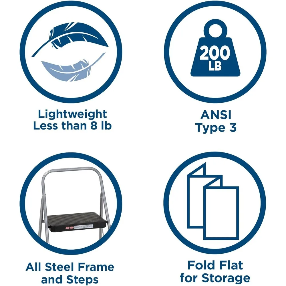 مقعد قابل للطي بسعة 200 رطل، سطح غير قابل للانزلاق، خفيف الوزن للاستخدام في المطبخ المنزلي والحمام