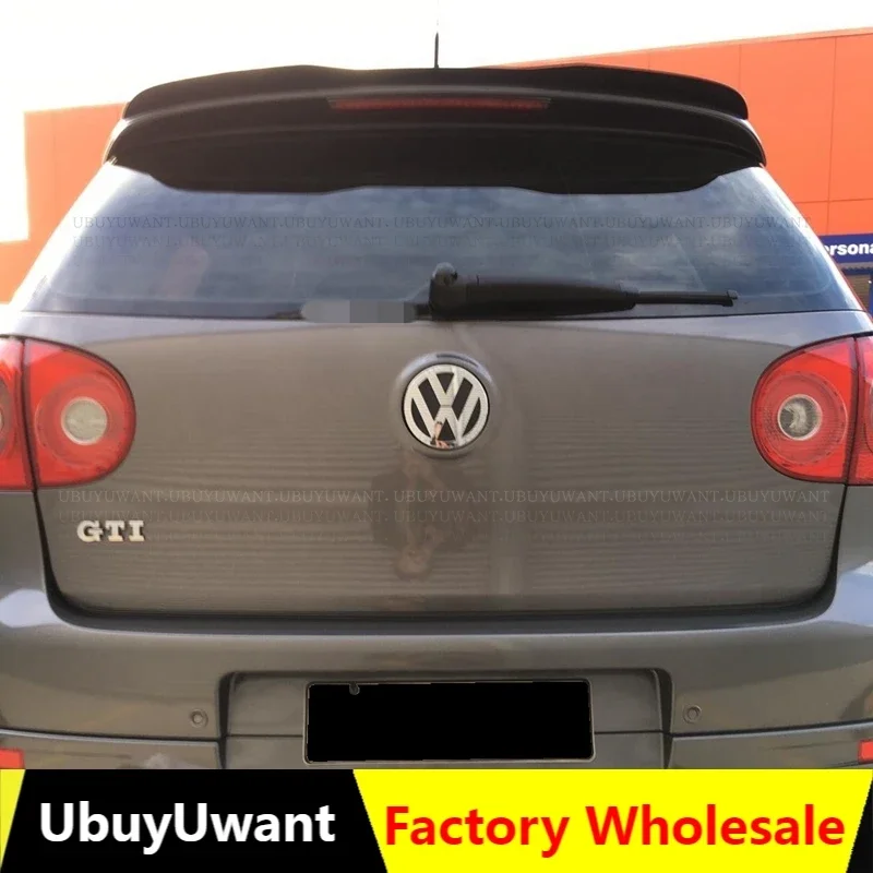 Car Rear Roof Lip Spoiler for Volkswagen VW Golf 5 V MK5 R32 GTI 2006 2007 2008 2009 Rear Window Spoiler ABS/Fake Carbon Fiber